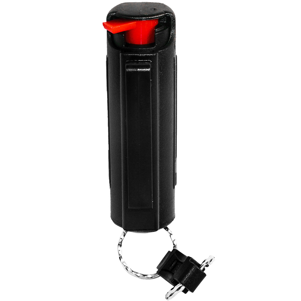 Wildfire 1.4% MC 1/2 oz pepper spray hard case with quick release keychain black view 5